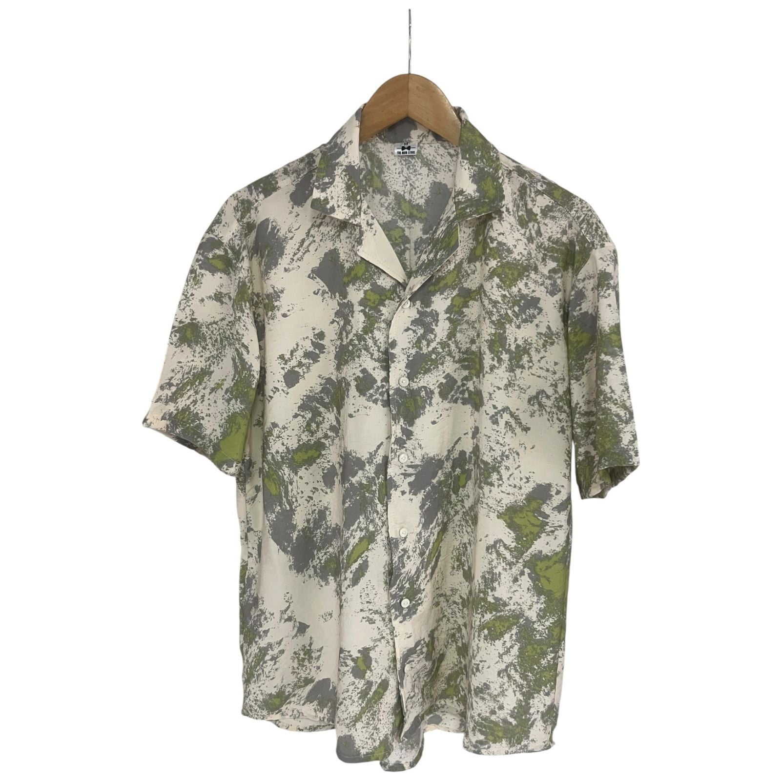 Camisa Ceniza Verde Rayon