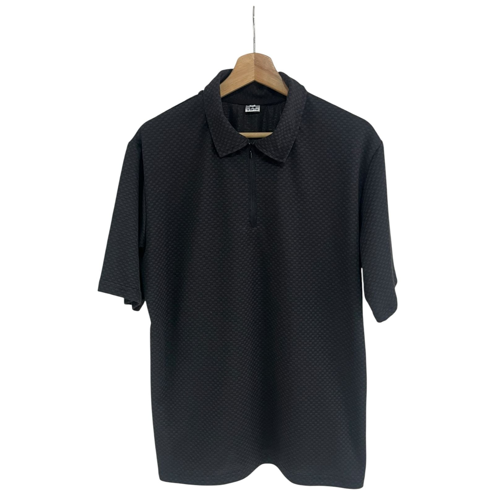 Polo Texturizada Negra