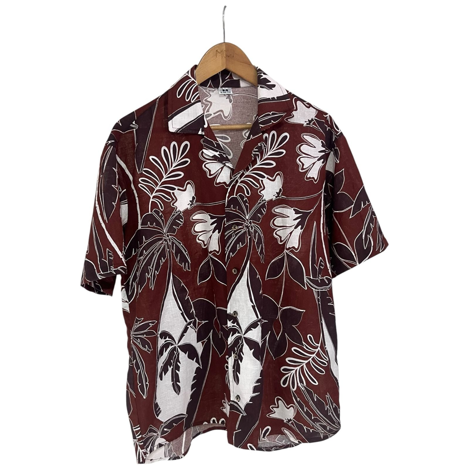 Camisa Olivos Vino Tinto Lino