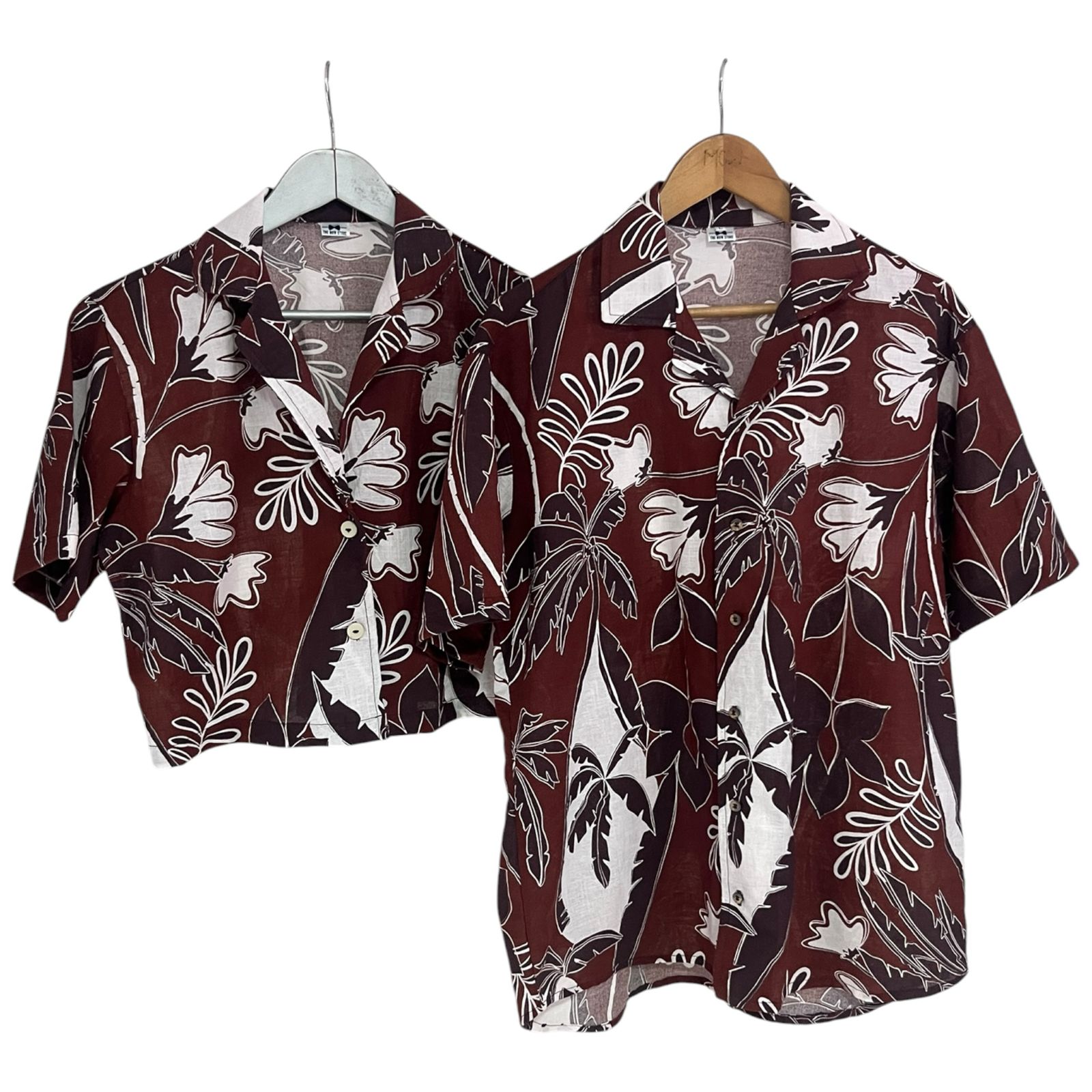 Camisa y Croptop Olivos Lino