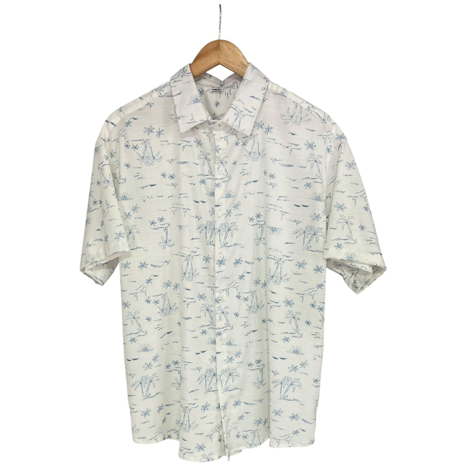 Camisa Playaca Azul Regular Fit Algodon