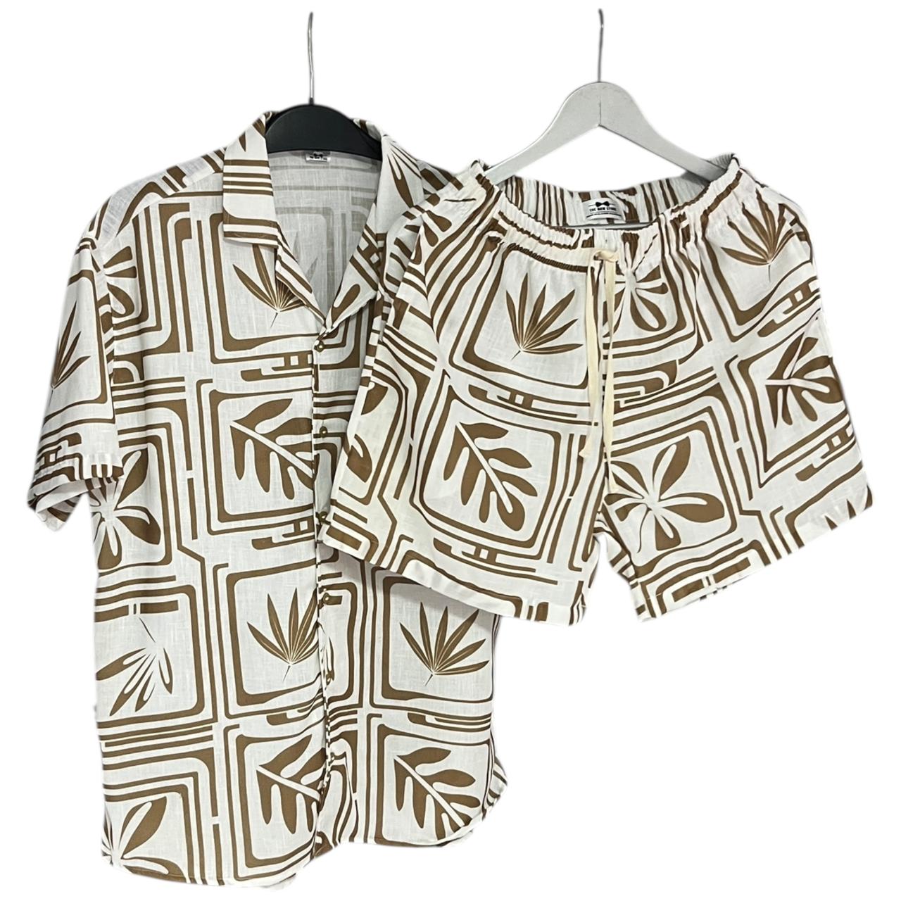 Conjunto Cumbal Mostaza Lino
