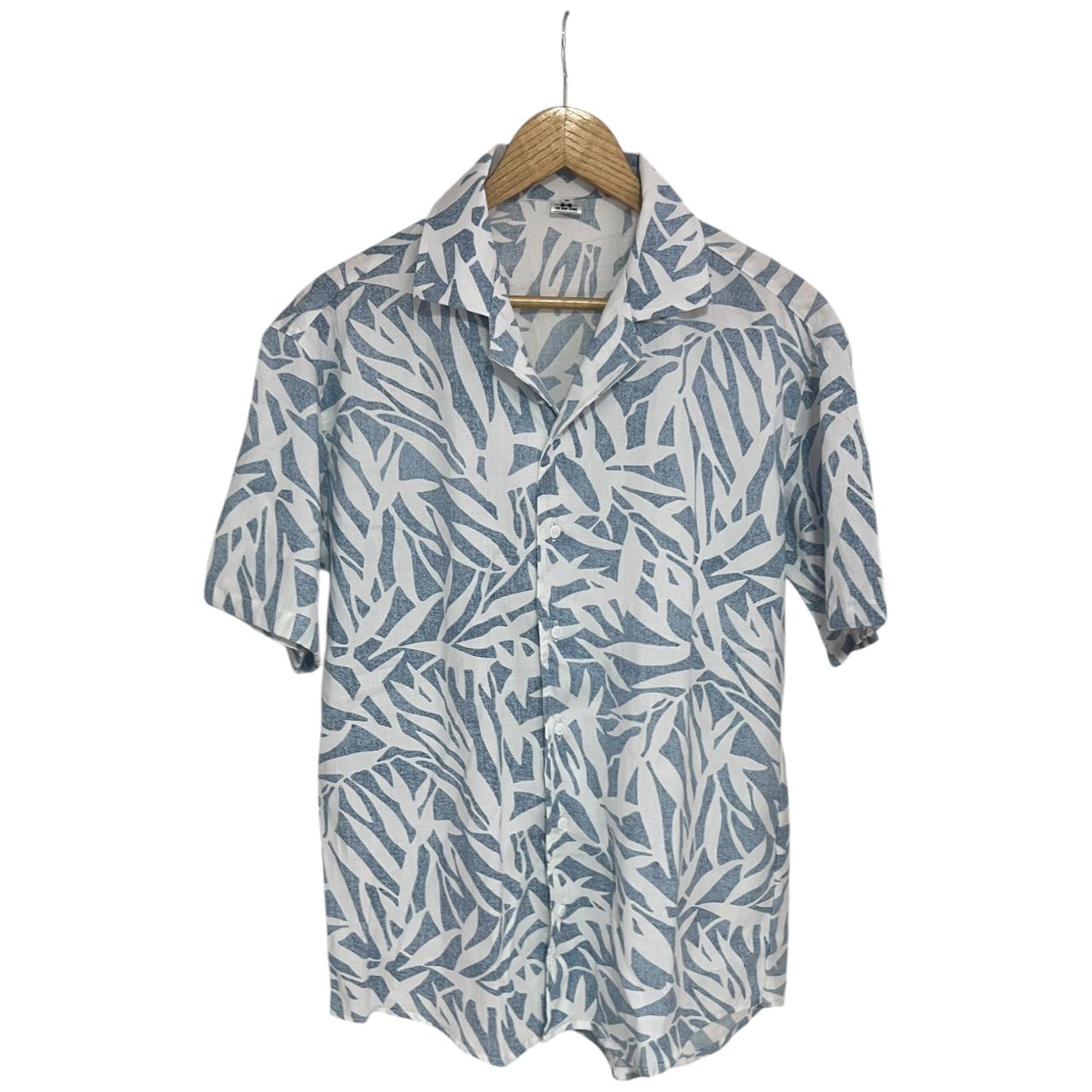 Camisa Tropical Hojas Regular Fit Lino