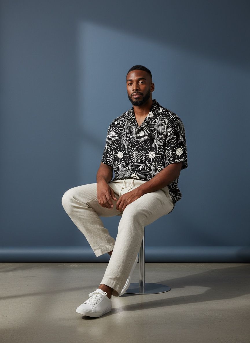 Conjunto Pantalon Lino / Camisa Solar Rayon