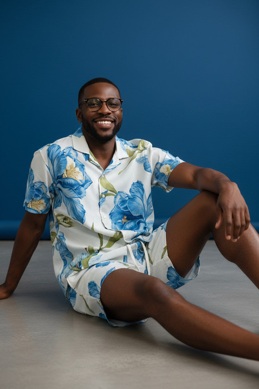 Camisa Cayena Azul Regular Fit Lino