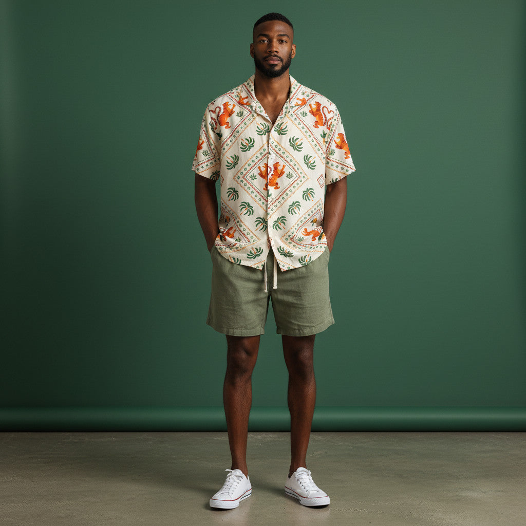 Bermuda Verde lino Sport Regular Fit