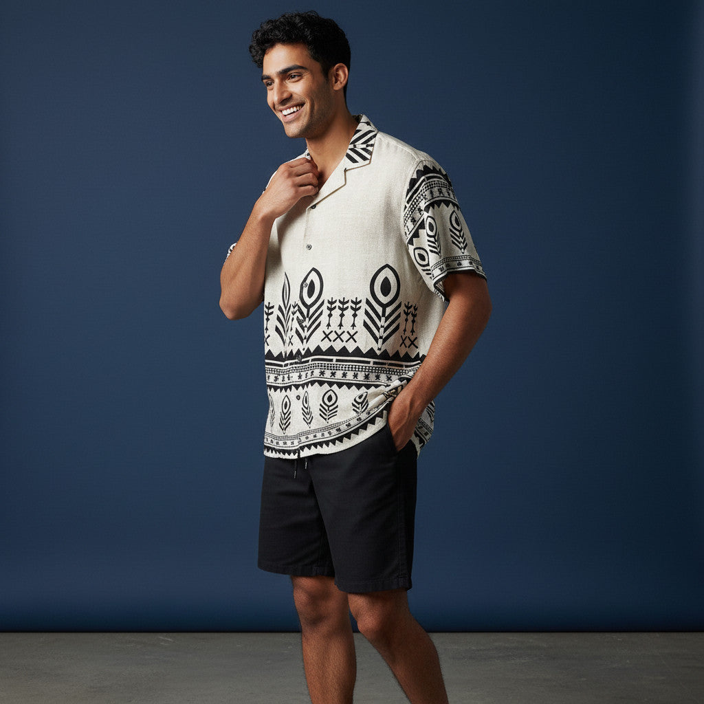 Conjunto Ruedo tribal Rayon  / Bañadora Sin Malla