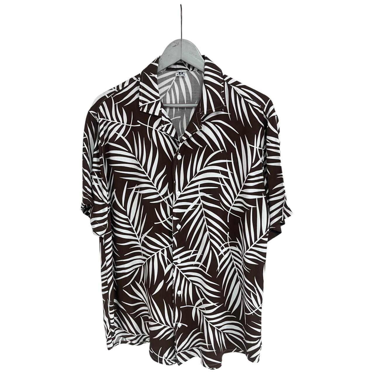 Camisa Palmar Cafe Oscuro Rayon