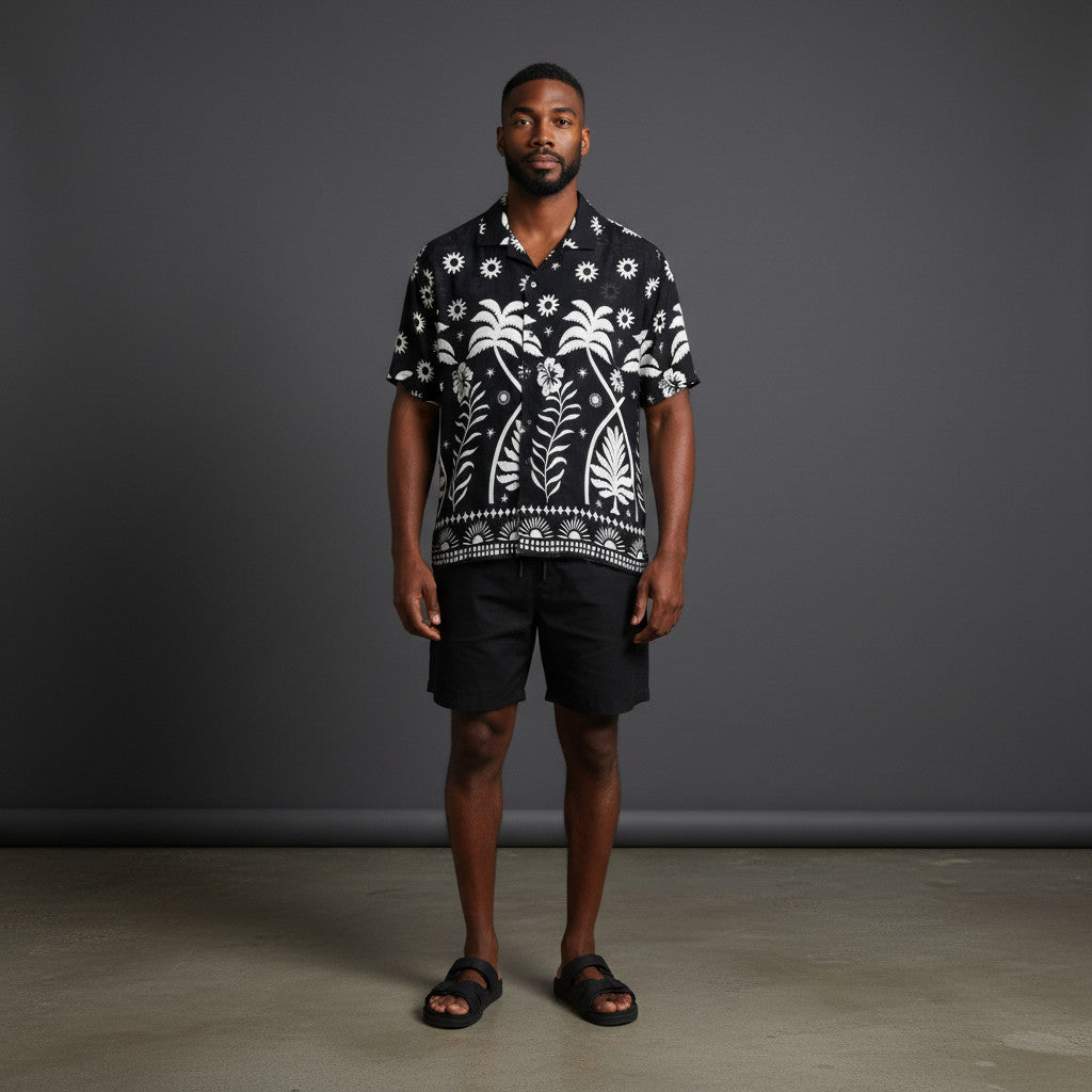 Camisa Rodadero Negro Lino