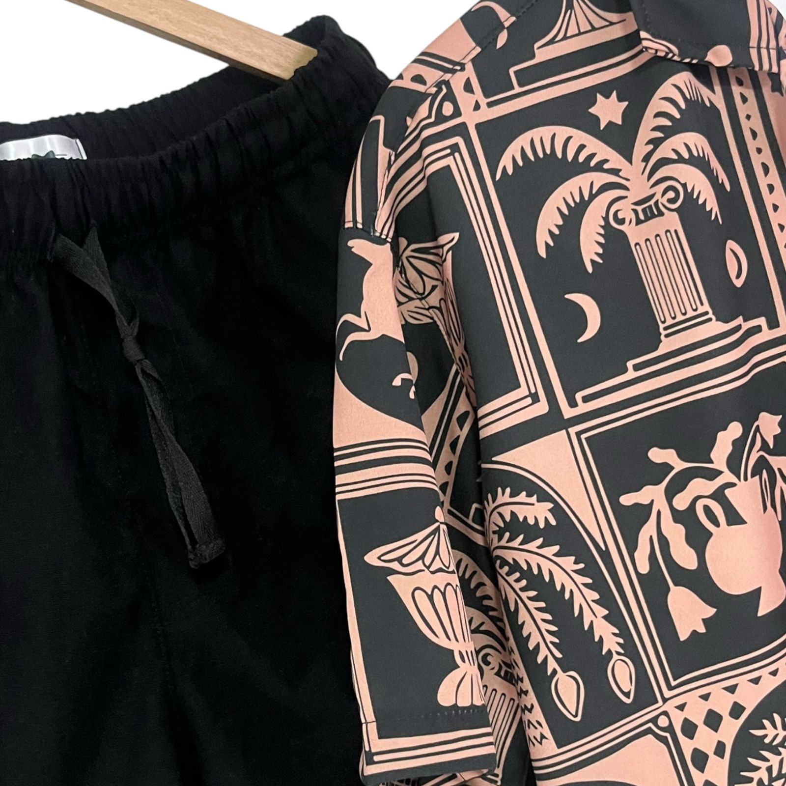 Camisa Azulejo Griego Seda