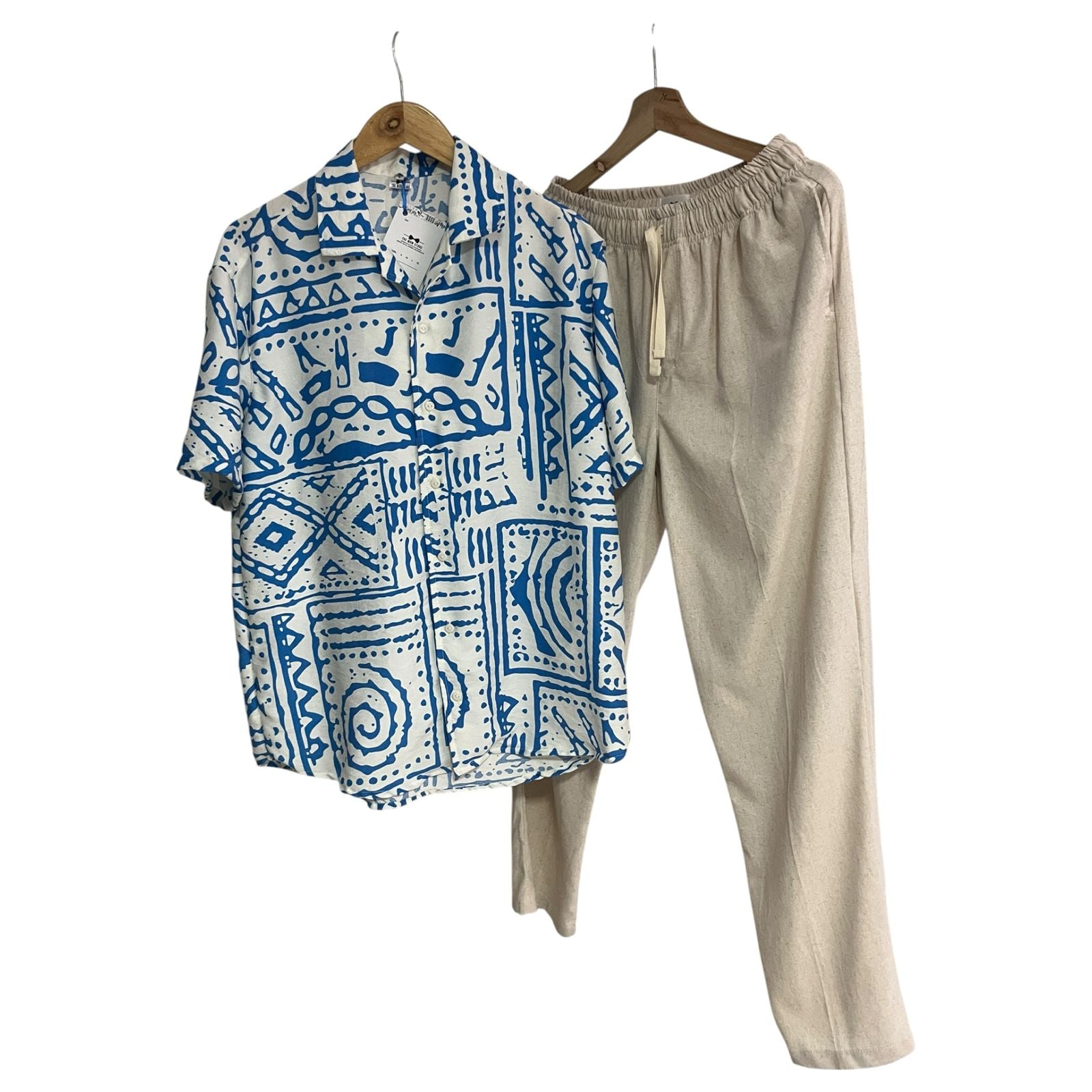 Conjunto Camisa Blue Maze Pantalon Lino Crudo