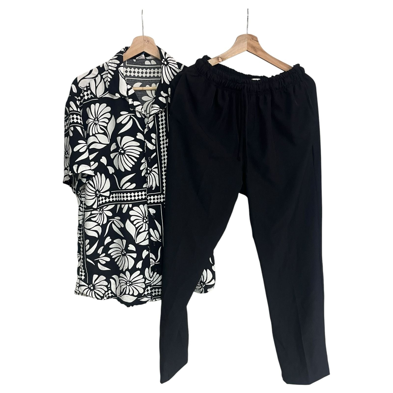 Conjunto Camisa Black Maze Pantalon Lino Negro
