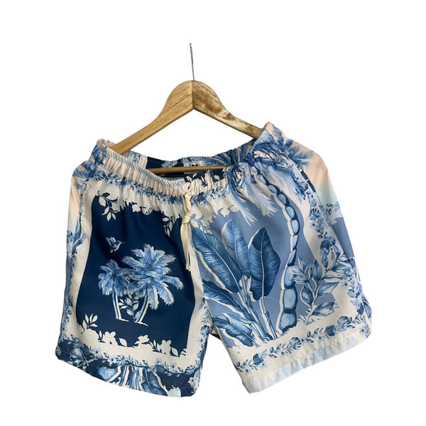 Bermuda Mitu Azul Lino Sport