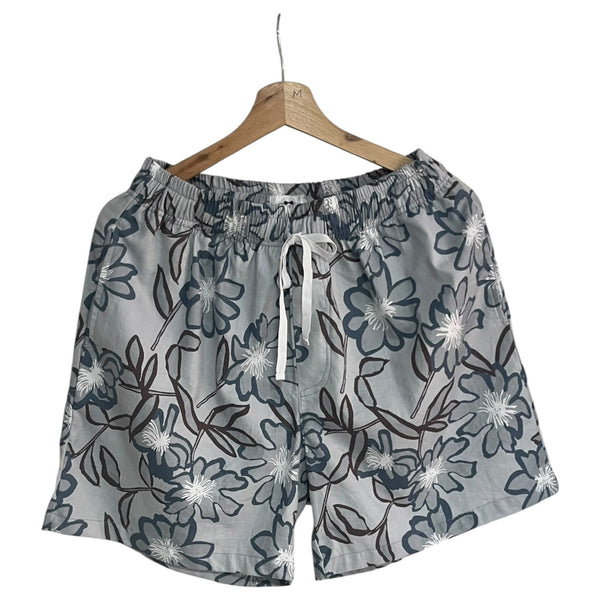 Bermuda Algodon Floral Gris Sport