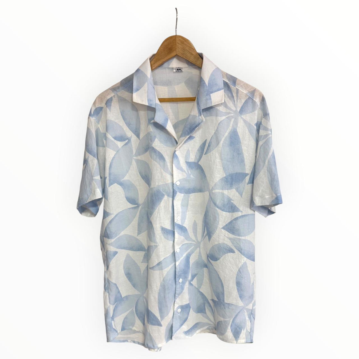 Camisa Estrellado Azul Lino