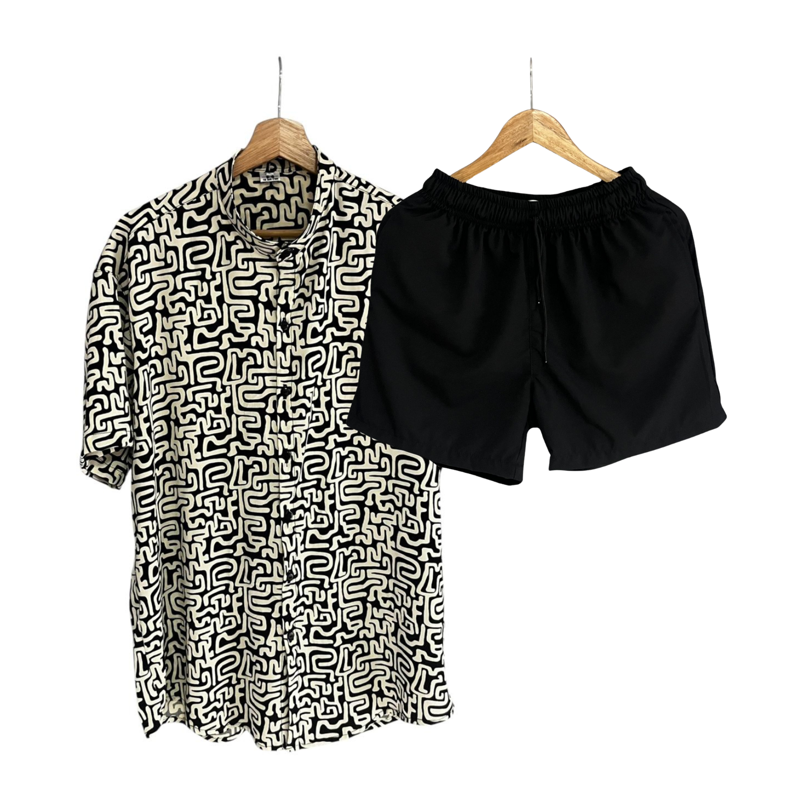 Conjunto Rayon P / Bermuda Negra Sin Malla