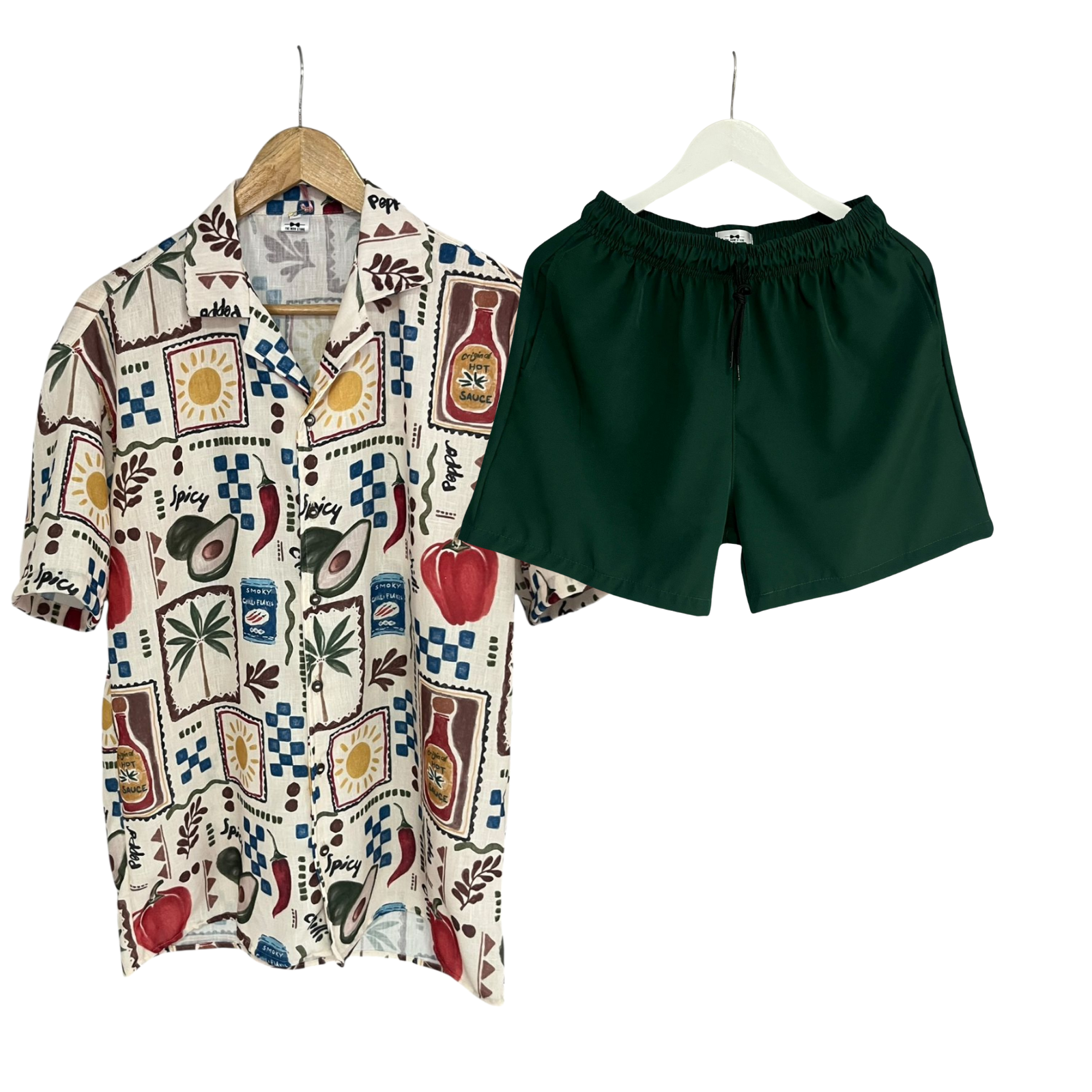 Conjunto Picante Tropical / Bermuda Bañadora sin Malla