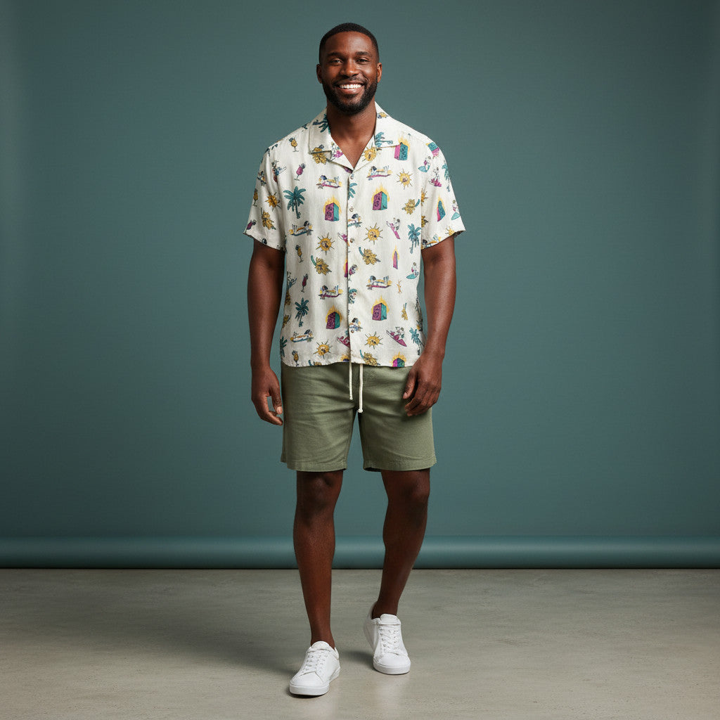 Conjunto Camisa Surf Lino / Bermuda Lino a eleccion