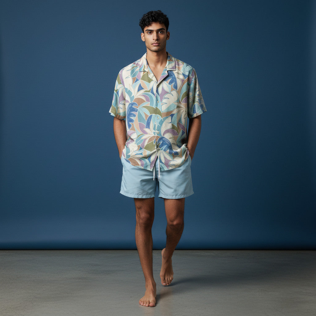 Conjunto Camisa Salento Tropical / Bañadora Sin malla a eleccion