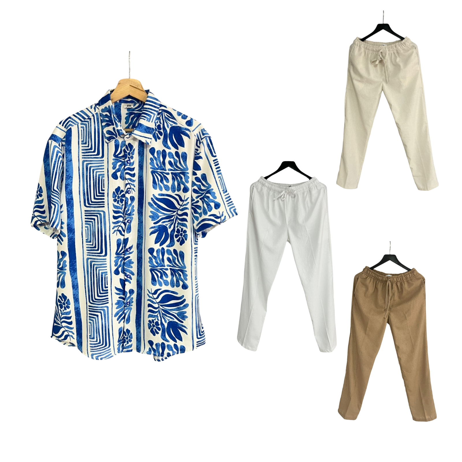 Conjunto Pantalon Lino / Camisa Marrakech Rayon