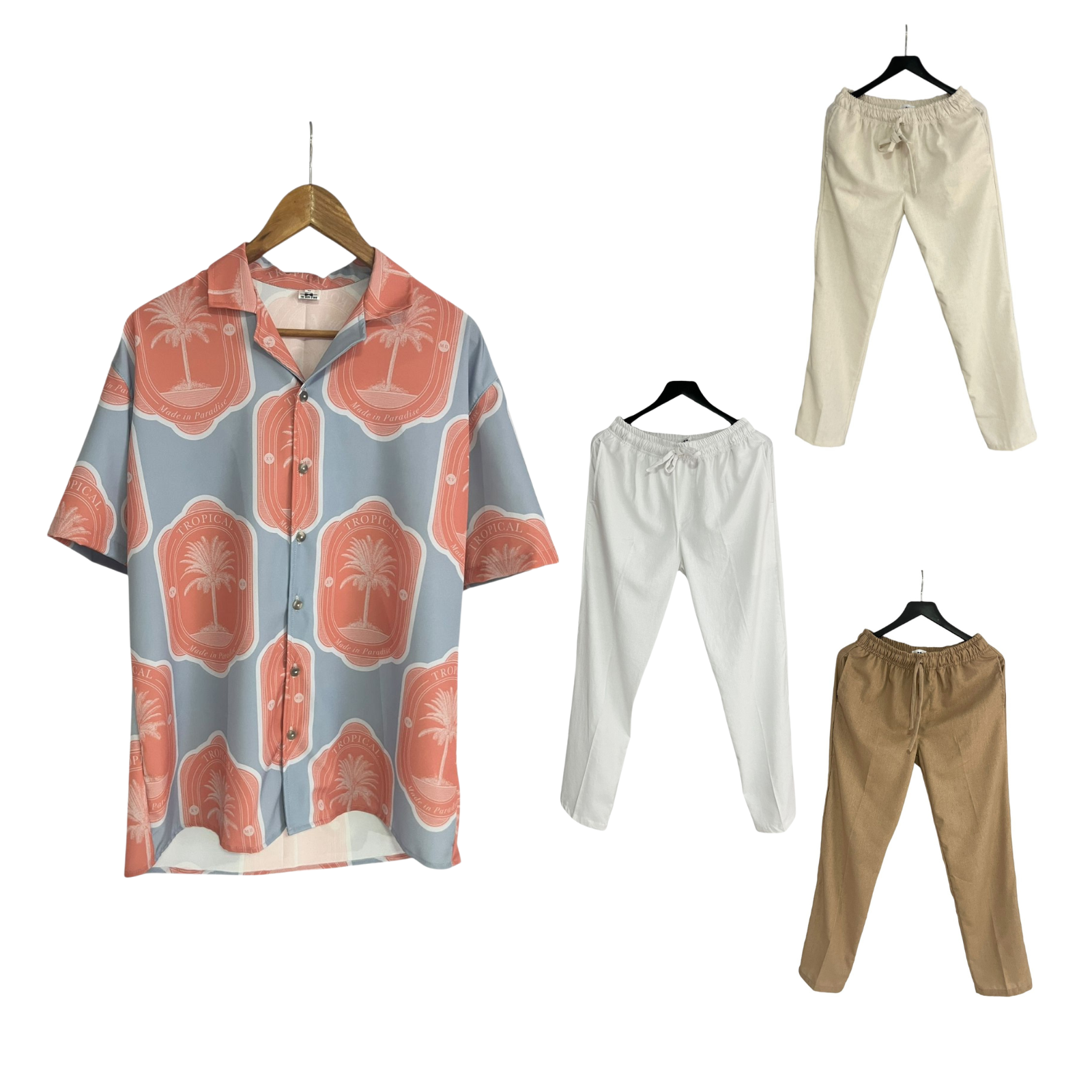 Conjunto Pantalon Lino / Camisa Paradise Seda