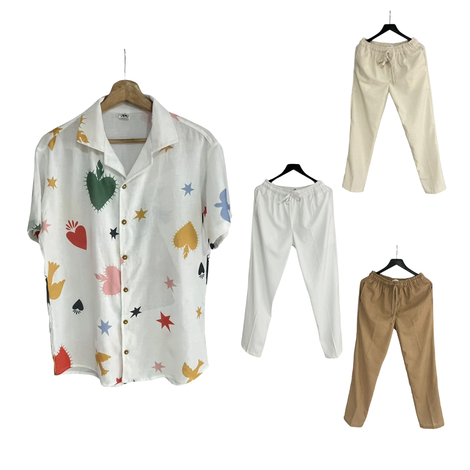 Conjunto Pantalon Lino / Camisa Love Lino