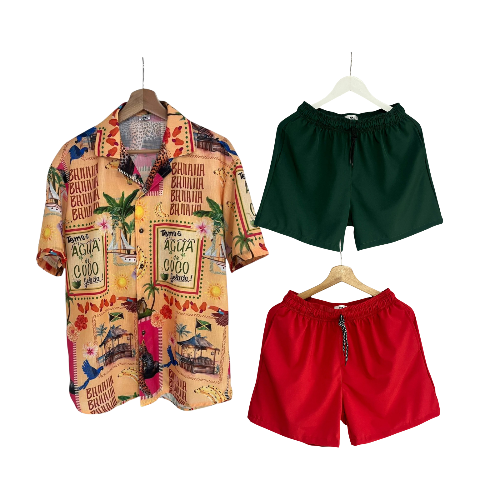 Conjunto Agua de Coco Lino Regular Fit / Bañadora Sin Malla