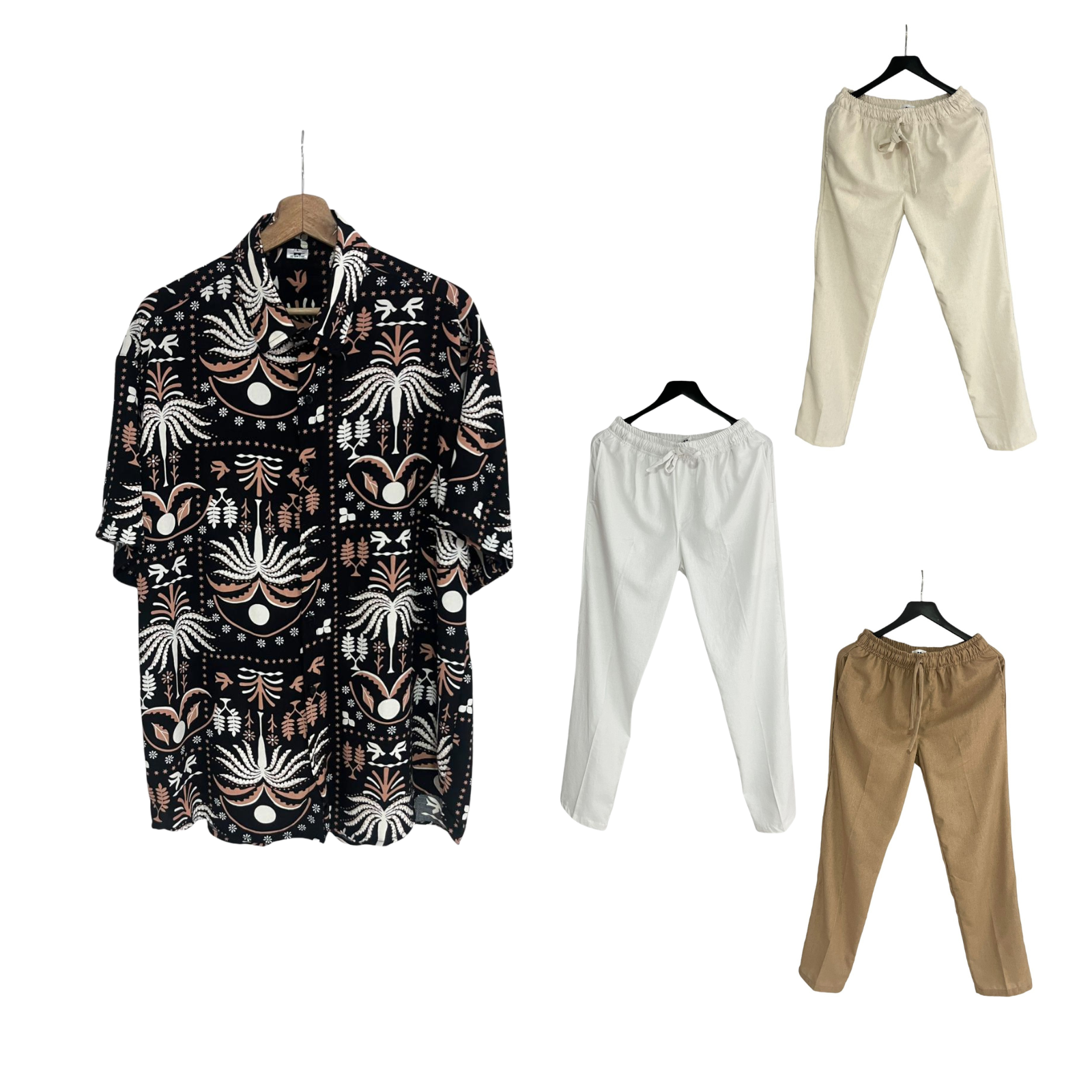 Conjunto Pantalon Lino / Camisa Palmas Del Sinu Rayon