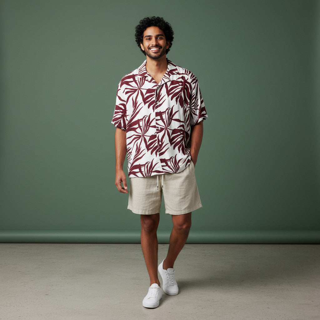 Camisa Palmar Vino tinto Rayon