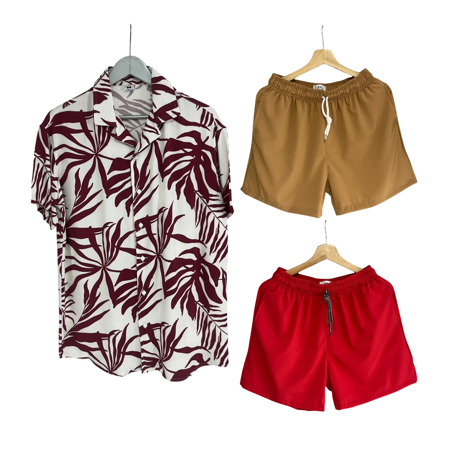Set Camisa Palma Vino / Bañadora sin malla a eleccion
