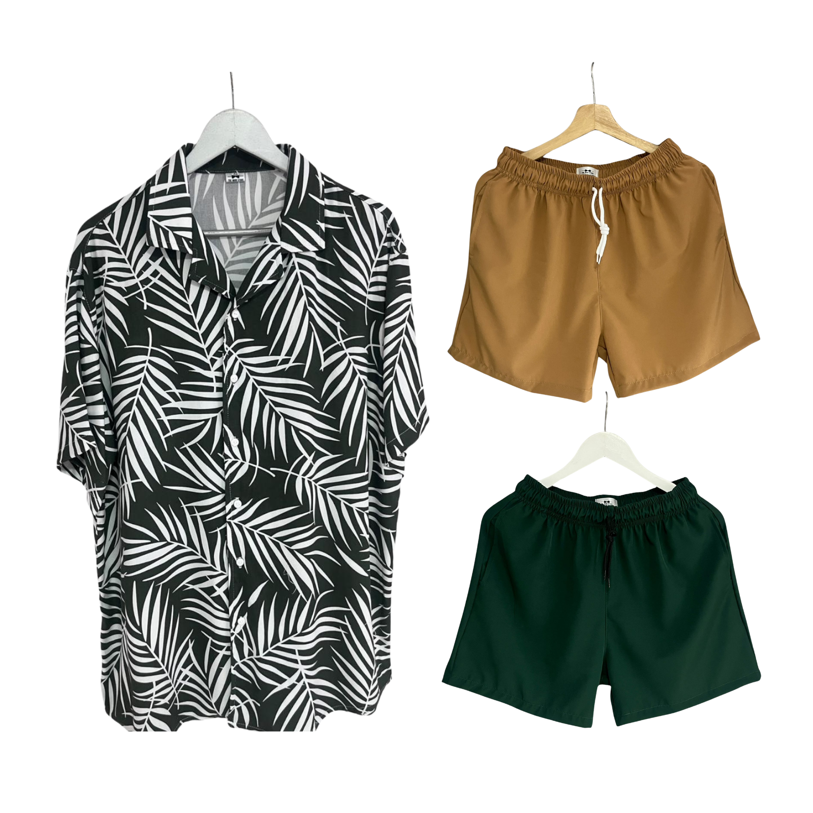 Set Camisa Palmar Verde / Bañadora sin malla a eleccion