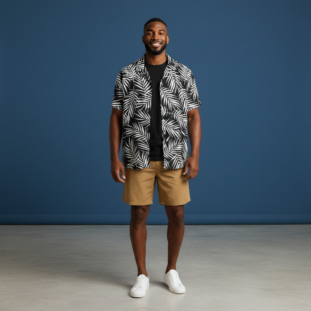 Set Camisa Palmar Verde / Bañadora sin malla a eleccion