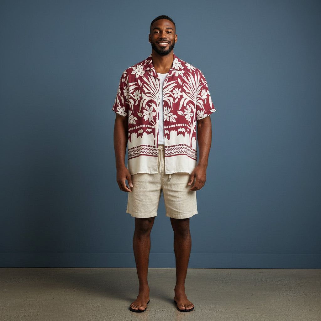 Camisa Ruedo Tropico Regular Fit Rayon