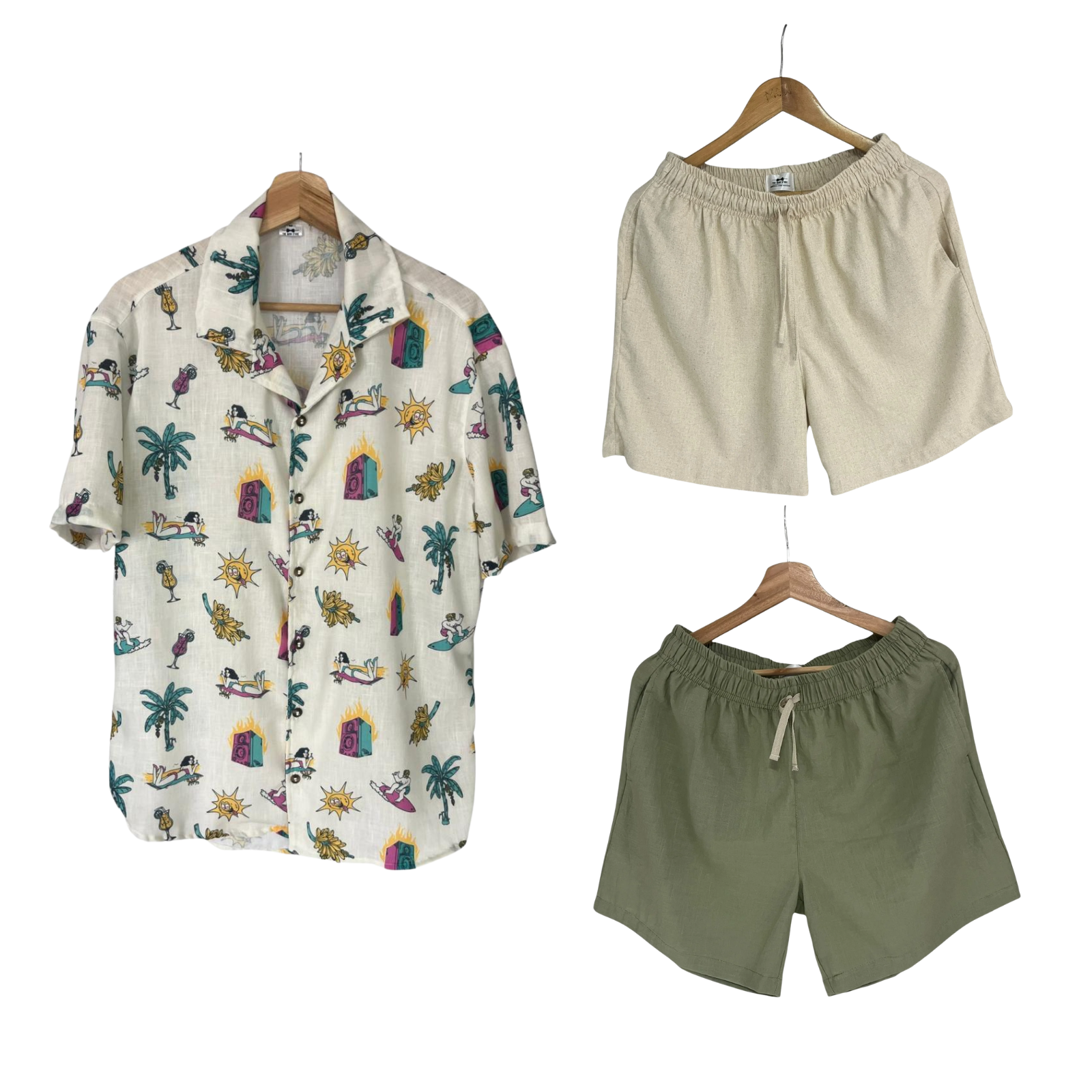 Conjunto Camisa Surf Lino / Bermuda Lino a eleccion