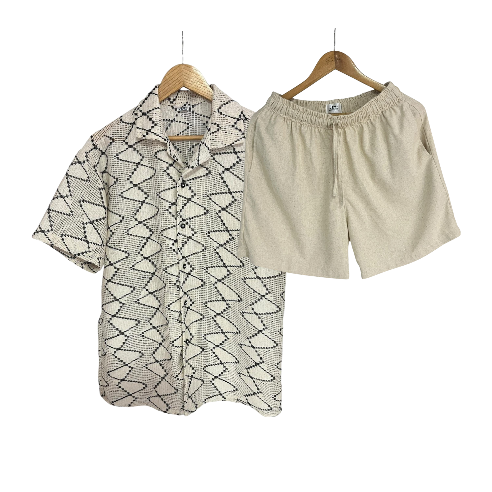 Conjunto Tejida Bermuda Lino Crudo