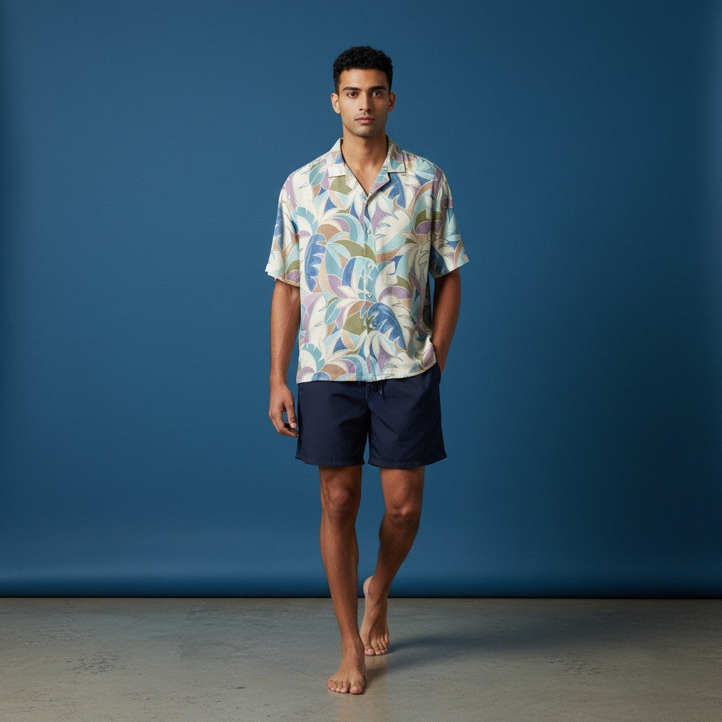 Conjunto Camisa Salento Tropical / Bañadora Sin malla a eleccion