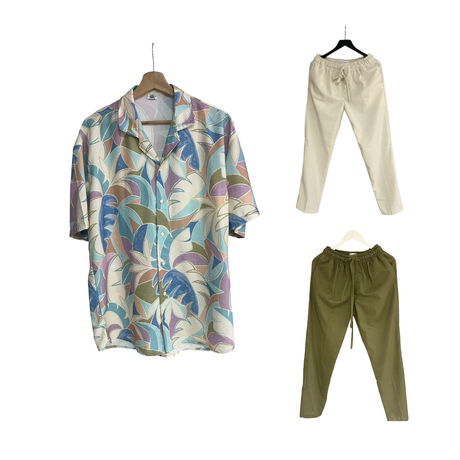 Conjunto Camisa Salento Tropical Lino / Pantalon Lino A eleccion