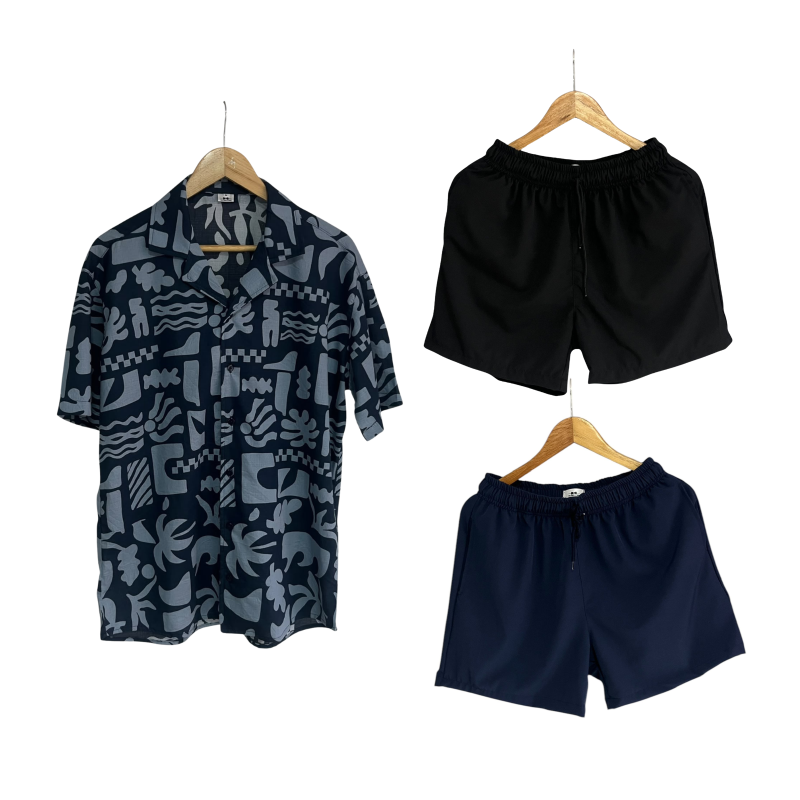 Set Camisa Mahui Azul / Bañadora sin malla a eleccion