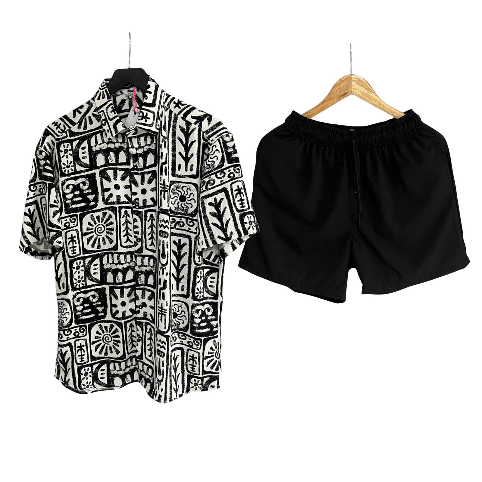 Conjunto Kilombo Rayon Regular Fit/ Bañadora Sin Malla Negro