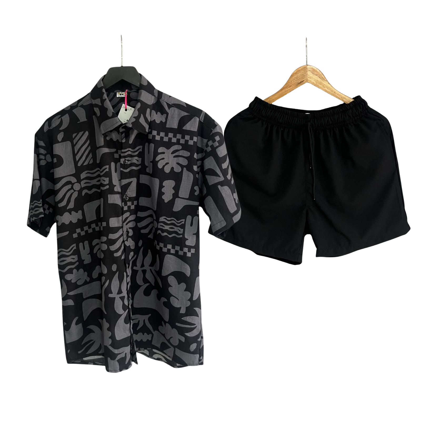 Conjunto Mahui Lino / Bañadora Sin Malla Negro