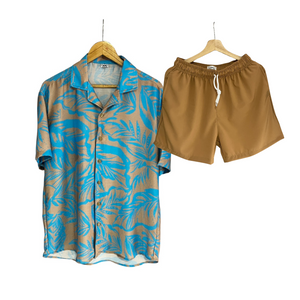 Conjunto Aqua Regular Fit Rayon/ Bermuda Sin Malla