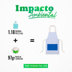 Cargar imagen en el visor de la galería, Delantal PET Reciclado Azul Rayas + Guante
