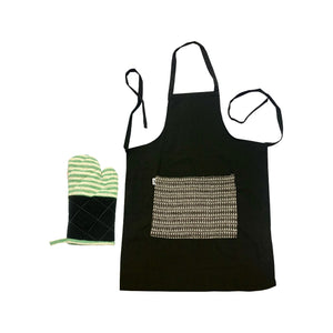 Delantal PET Reciclado Negro  + Guante