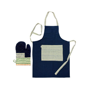 Delantal PET Reciclado Azul Oscuro  + Guante