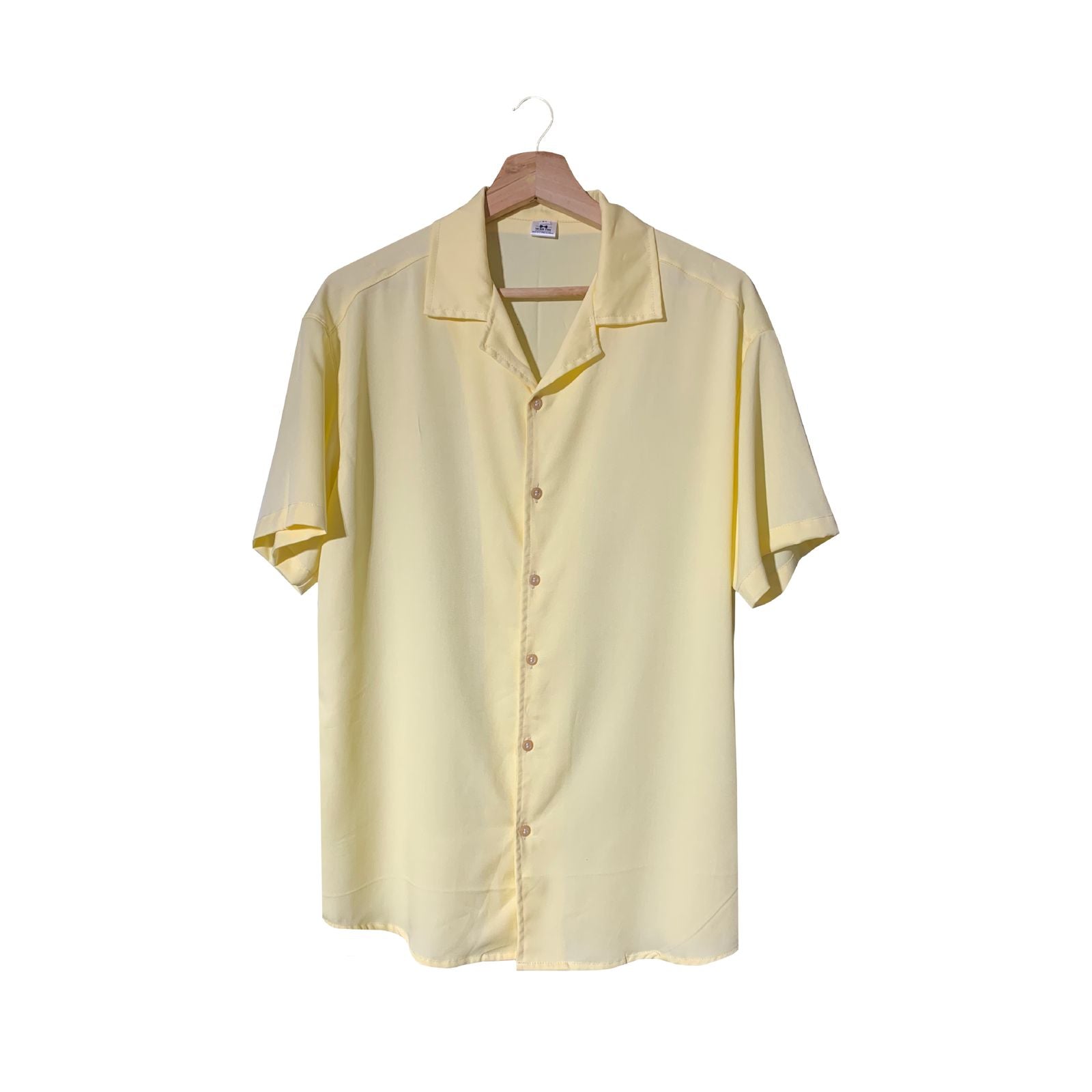 Camisa Amarilla Solapa Regular Fit Rayon
