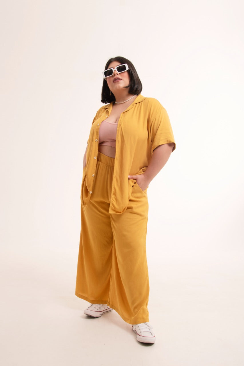 Conjunto Mostaza Pant+Camisa