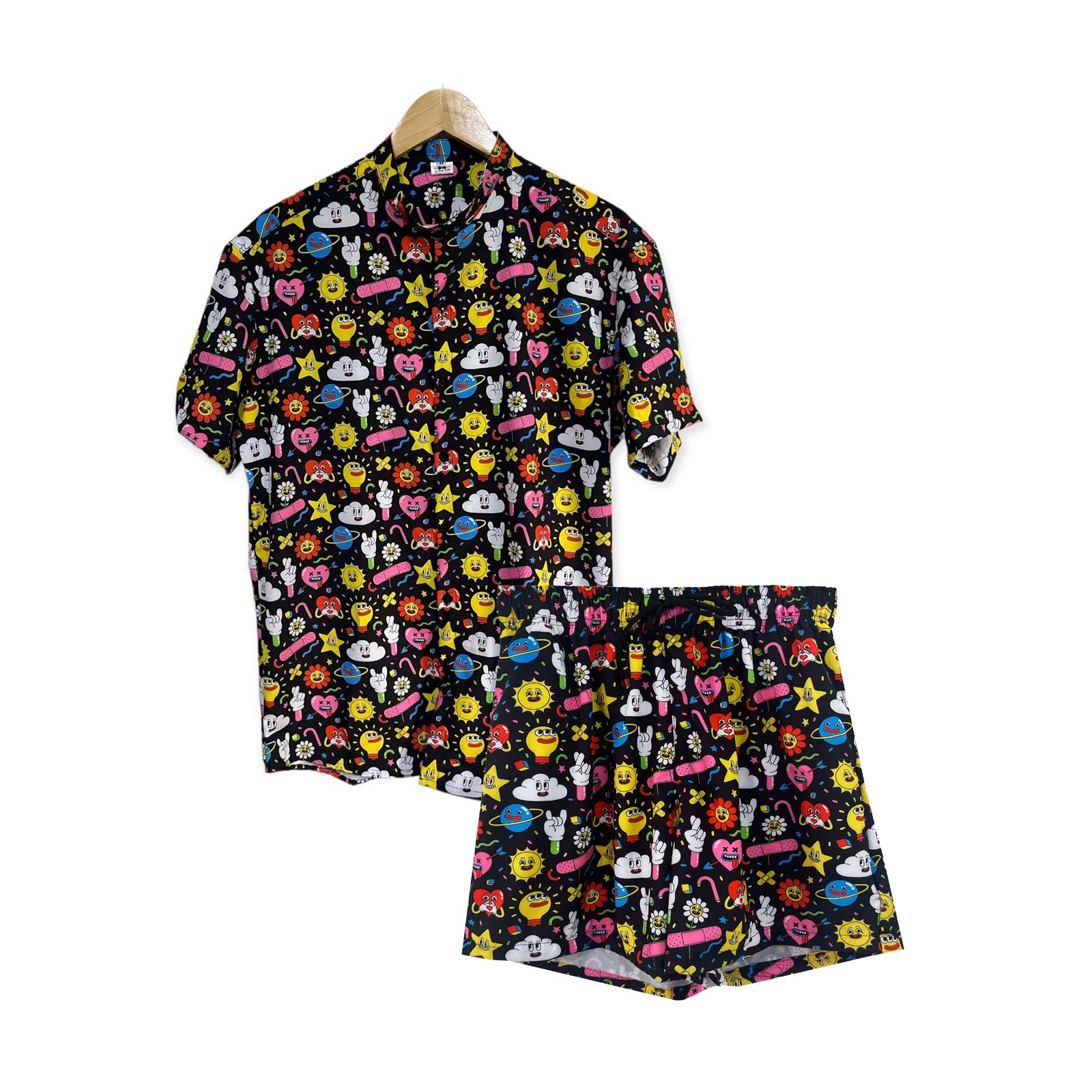 Conjunto Dibujos Animados Regular Fit Seda